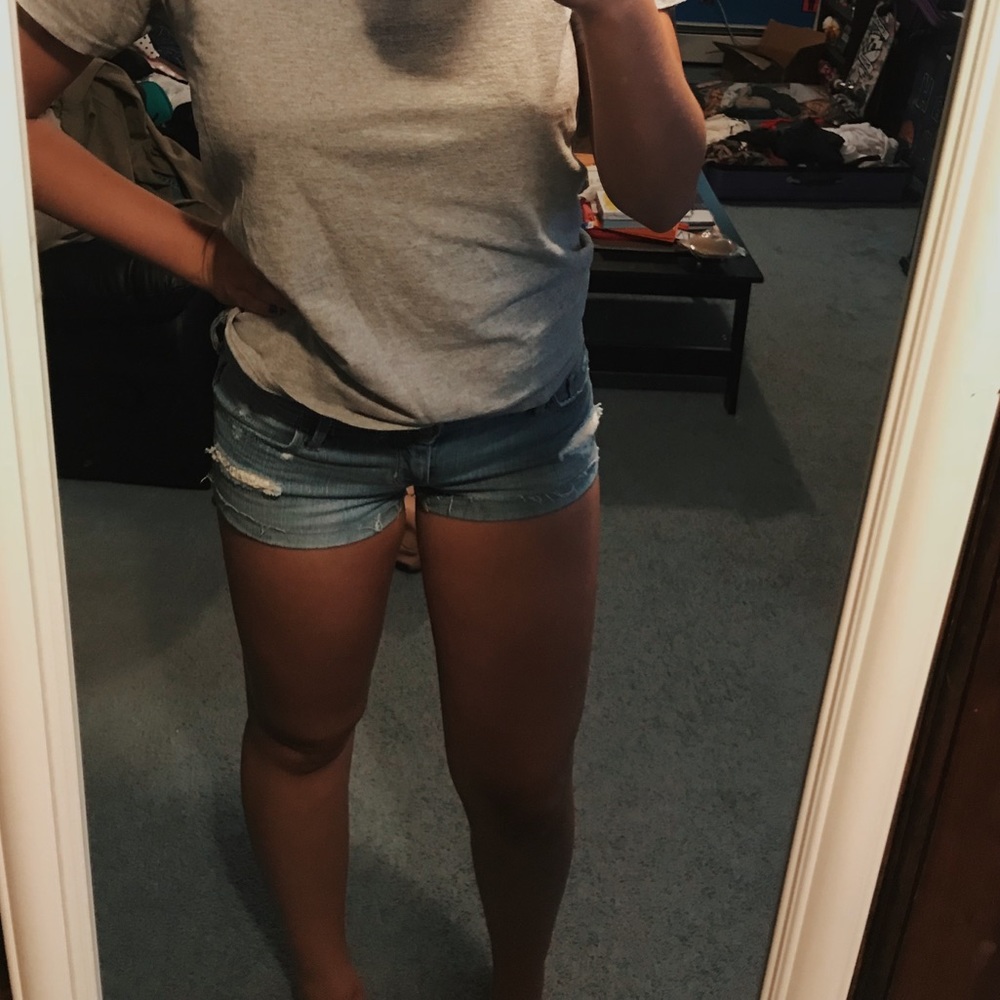 Hollister low rise jean shorts lace pockets - Picture 5 of 5